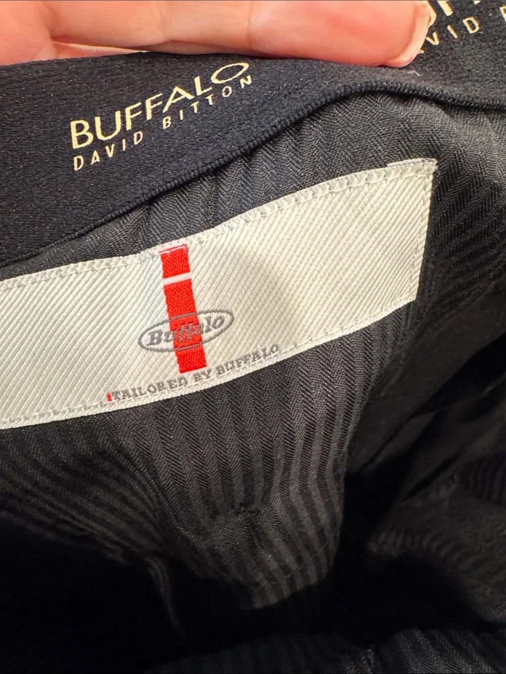 Buffalo David Bitton Black Tailored Dress Pants with Elastic Hem